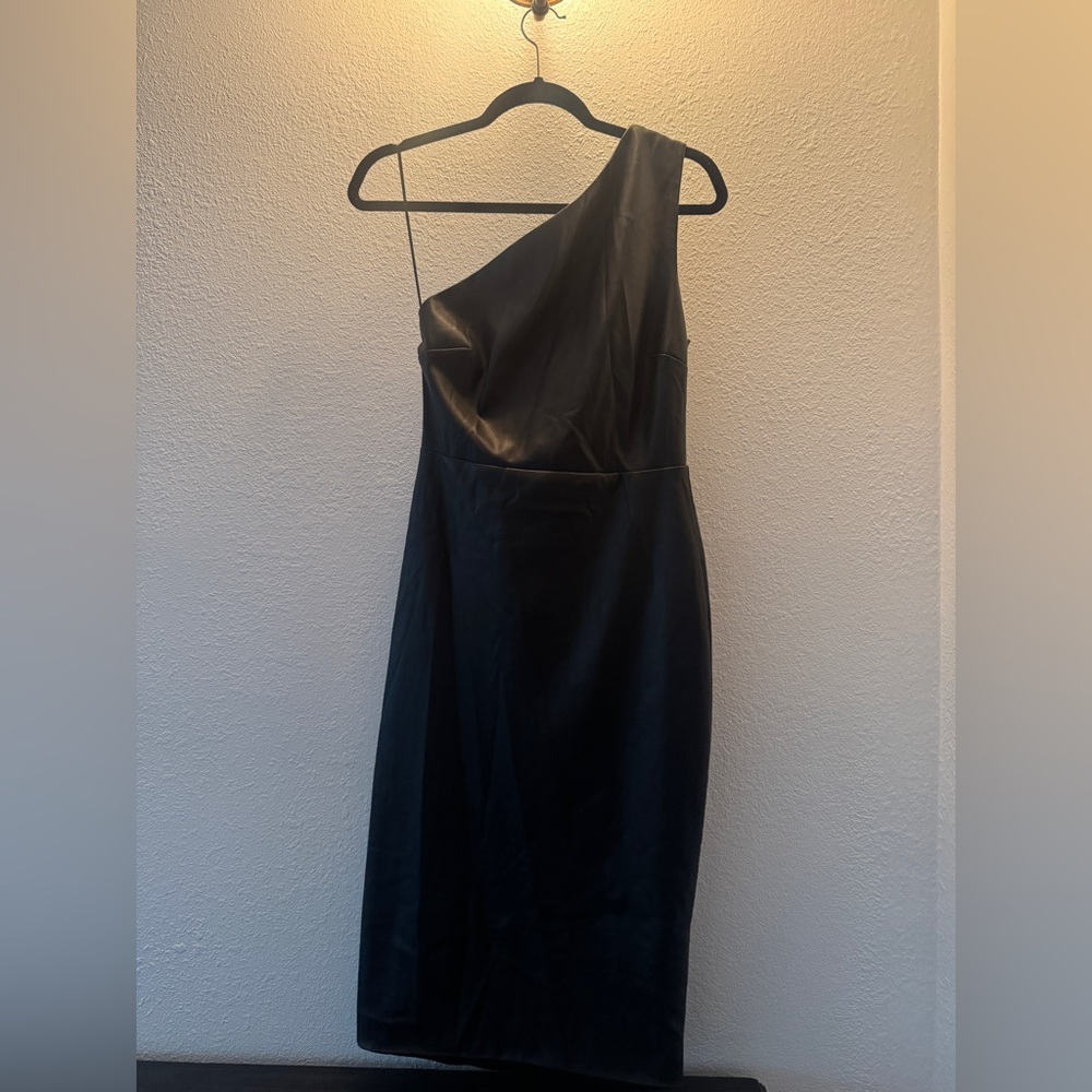 Bardot Oriella Revolve Vegan Leather Dress in Black size Medium - Picture 11 of 11